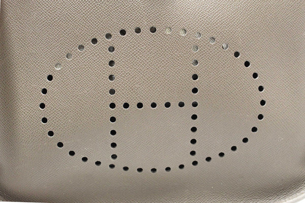 Hermes Etoupe Epsom Leather Evelyne PM III Messenger Bag
