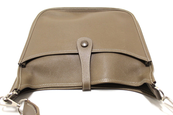 Hermes Etoupe Epsom Leather Evelyne PM III Messenger Bag