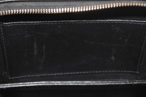 Chanel Black Quilted Caviar Leather Small CC Filigree Vanity Case