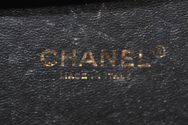 Chanel Black Quilted Caviar Leather Small CC Filigree Vanity Case