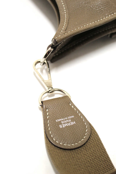 Hermes Etoupe Epsom Leather Evelyne PM III Messenger Bag
