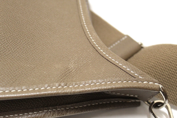 Hermes Etoupe Epsom Leather Evelyne PM III Messenger Bag