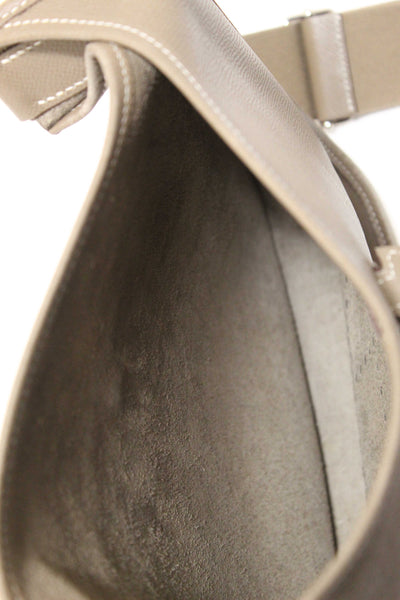 Hermes Etoupe Epsom Leather Evelyne PM III Messenger Bag