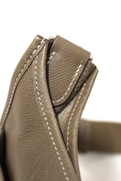 Hermes Etoupe Epsom Leather Evelyne PM III Messenger Bag