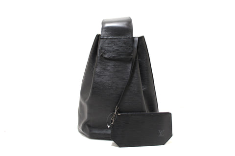 Louis Vuitton Black Epi Leather Sac a Dos Drawstrin | Italystation.com - Now at italystation.com
