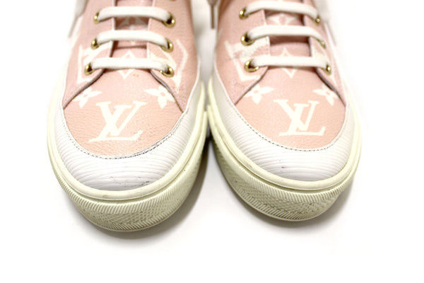 Louis Vuitton Rose Pink Monogram Giant Stellar High Top Sneakers Size 37