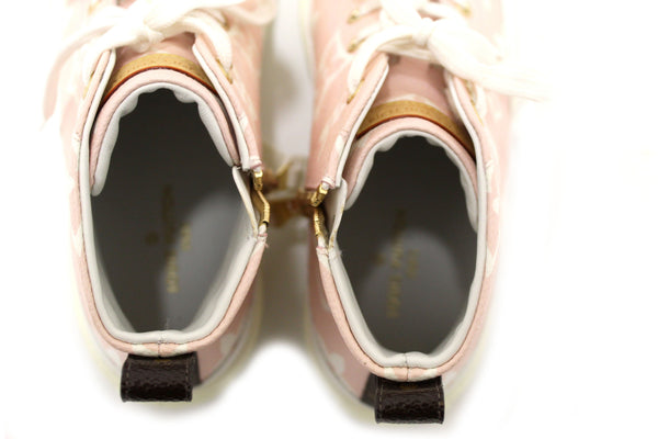 Louis Vuitton Rose Pink Monogram Giant Stellar High Top Sneakers Size 37
