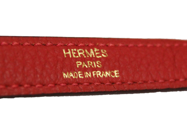 Hermes Rouge Pivoine Togo Leather Kelly Retourne 28 Handbag/Shoulder Bag