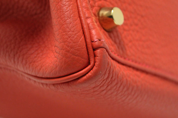 Hermes Rouge Pivoine Togo Leather Kelly Retourne 28 Handbag/Shoulder Bag