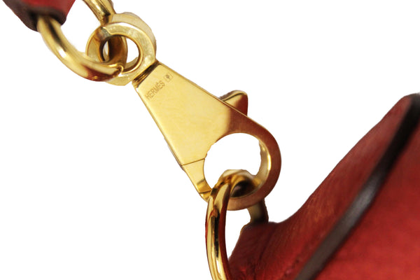 Hermes Rouge Pivoine Togo Leather Kelly Retourne 28 Handbag/Shoulder Bag