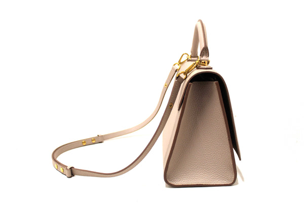 Louis Vuitton Greige Grey Taurillon Leather Twist One Handle MM Bag