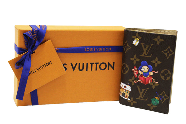 NEW Louis Vuitton Classic Monogram with  Vivienne Winter Holiday Collection Passport Cover