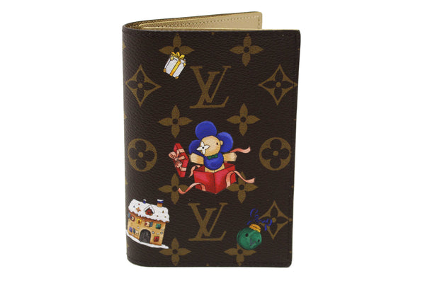 NEW Louis Vuitton Classic Monogram with  Vivienne Winter Holiday Collection Passport Cover