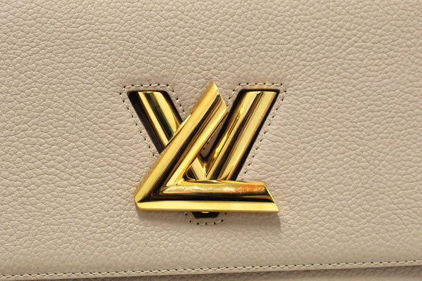 Louis Vuitton Greige Grey Taurillon Leather Twist One Handle MM Bag