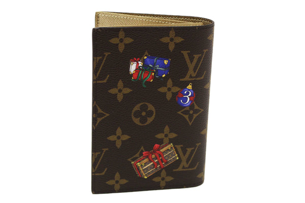 NEW Louis Vuitton Classic Monogram with  Vivienne Winter Holiday Collection Passport Cover