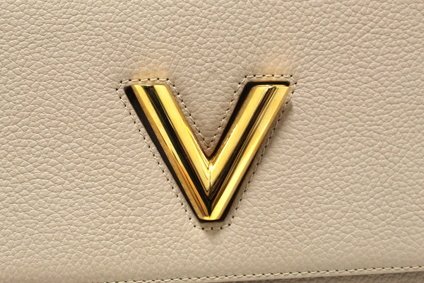 Louis Vuitton Greige Grey Taurillon Leather Twist One Handle MM Bag