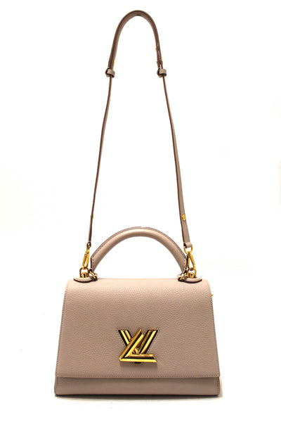 Louis Vuitton Greige Grey Taurillon Leather Twist One Handle MM Bag