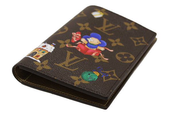 NEW Louis Vuitton Classic Monogram with  Vivienne Winter Holiday Collection Passport Cover
