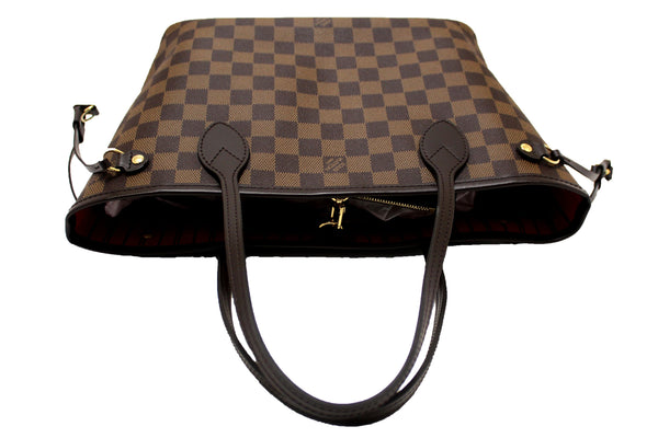 Louis Vuitton Damier Ebene Canvas Neverfull PM Shoulder Tote Bag