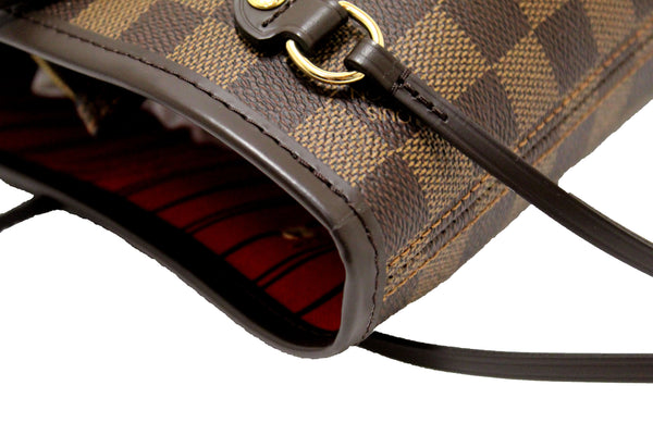 Louis Vuitton Damier Ebene Canvas Neverfull PM Shoulder Tote Bag