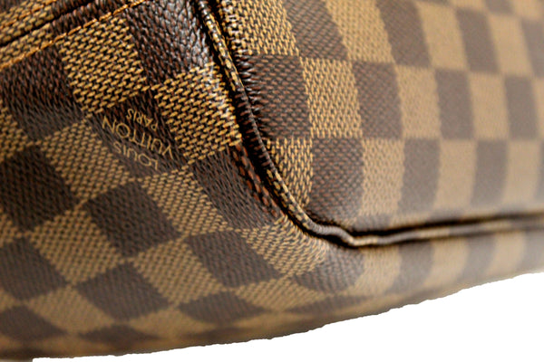 Louis Vuitton Damier Ebene Canvas Neverfull PM Shoulder Tote Bag