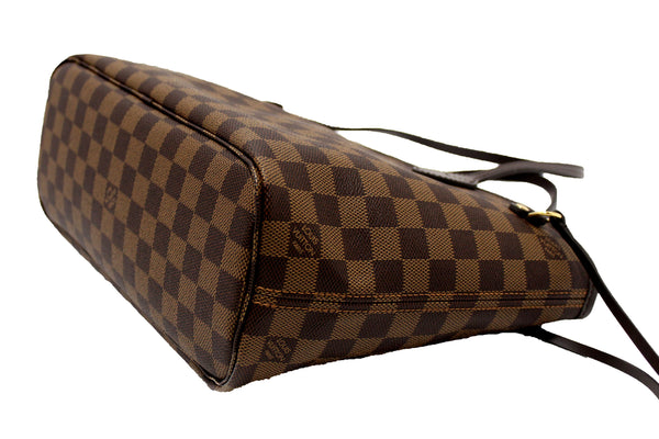 Louis Vuitton Damier Ebene Canvas Neverfull PM Shoulder Tote Bag