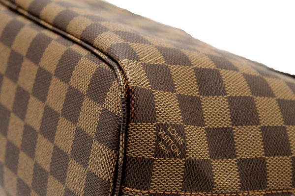 Louis Vuitton Damier Ebene Canvas Neverfull PM Shoulder Tote Bag