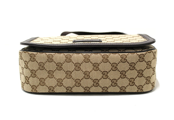Gucci New Gucci Brown GG Medium Canvas Messenger Bag 449172 | Italystation.com - Shop Now at italystation.com