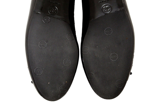 Chanel Black Lambskin & Patent Calfskin Ballet Flat | Italystation.com - Now at italystation.com