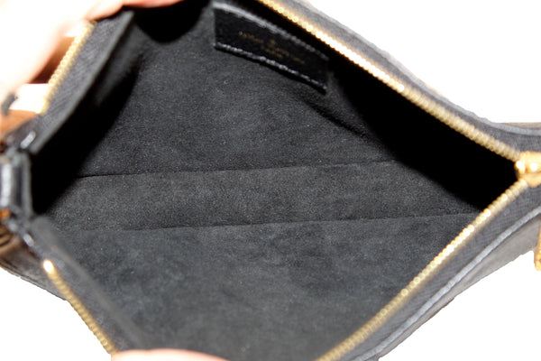 LOUIS VUITTON Louis Vuitton Black Monogram Empreinte Leather Pochette | Italystation.com - Shop Now at italystation.com
