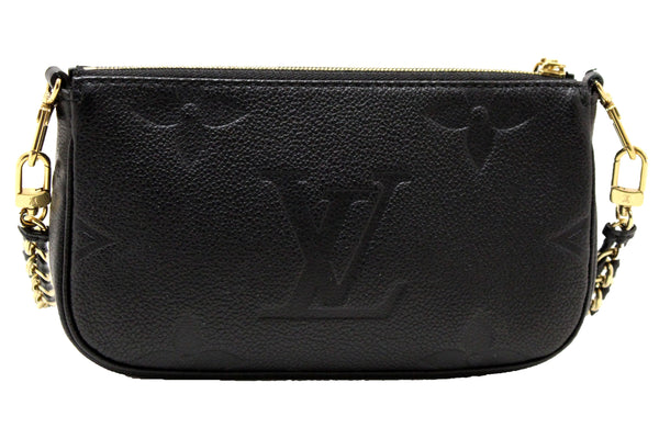 LOUIS VUITTON Louis Vuitton Black Monogram Empreinte Leather Pochette | Italystation.com - Shop Now at italystation.com