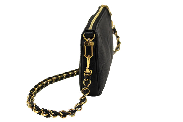 LOUIS VUITTON Louis Vuitton Black Monogram Empreinte Leather Pochette | Italystation.com - Shop Now at italystation.com