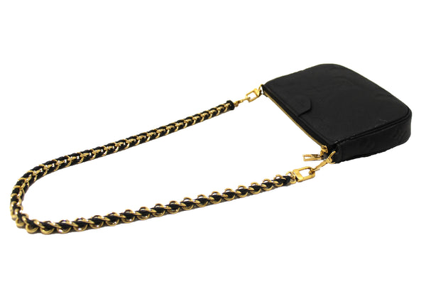 LOUIS VUITTON Louis Vuitton Black Monogram Empreinte Leather Pochette | Italystation.com - Shop Now at italystation.com