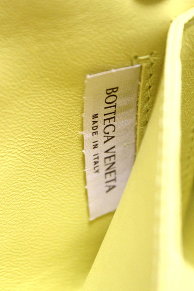 Bottega Veneta Yellow Intreccio Lambskin Leather Small Cassette Crossbody Bag