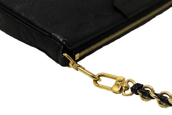 LOUIS VUITTON Louis Vuitton Black Monogram Empreinte Leather Pochette | Italystation.com - Shop Now at italystation.com