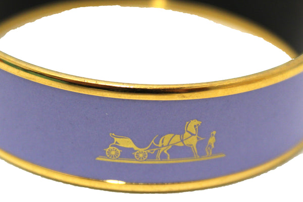 Hermes Light Purple Lavender Enarmel Shadow Bangle