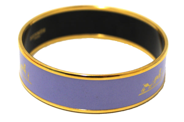 Hermes Light Purple Lavender Enarmel Shadow Bangle