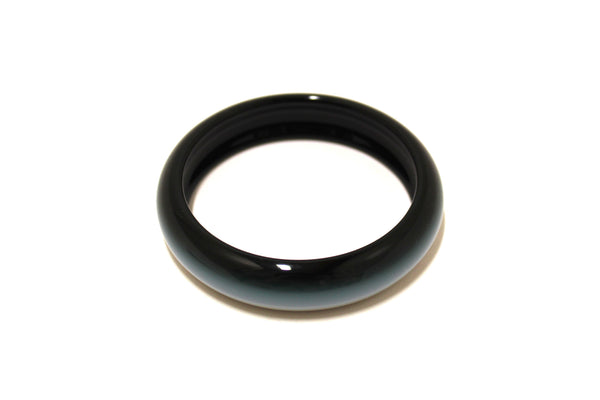 Hermes Lacquered Wood Fusion Black Bangle Bracelet