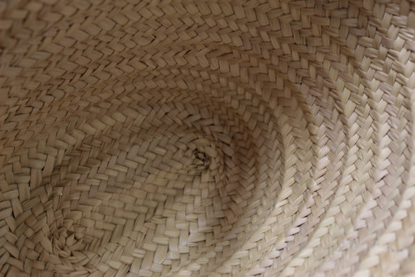 Loewe Palm Leaf and Green Calfskin Leather Basket Bag