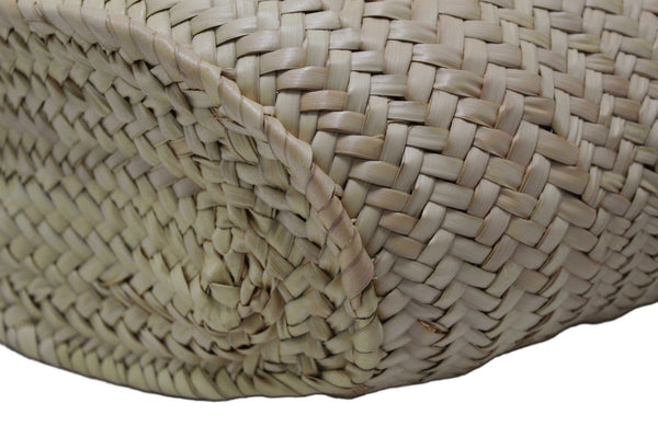 Loewe Palm Leaf and Green Calfskin Leather Basket Bag