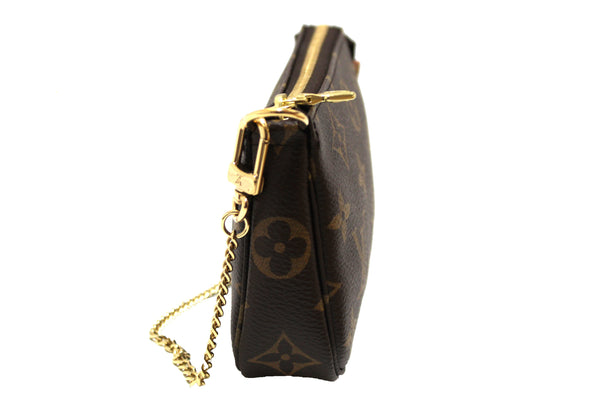 NEW Louis Vuitton Classic Monogram Canvas Mini Pochette Clutch Bag