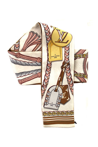 Louis Vuitton Silk Mix And Straps Bandeau Twilly Bandeau Scarf