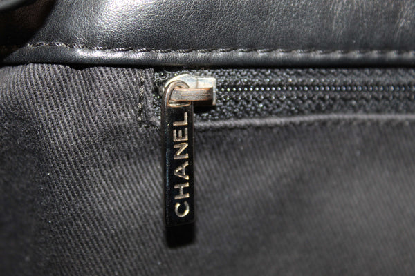 Chanel Black Quilted Calfskin Leather Expandable Ligne Flap Bag