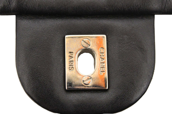 Chanel Black Quilted Calfskin Leather Expandable Ligne Flap Bag