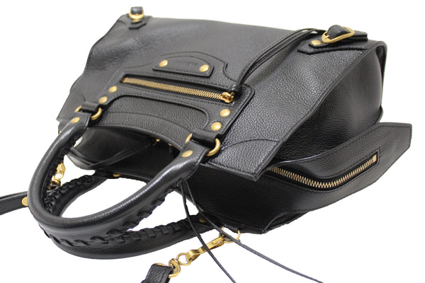 Paris Station Shop NEW Balenciaga Black Grained Calfskin Leather Small | Italystation.com - Shop Now at italystation.com