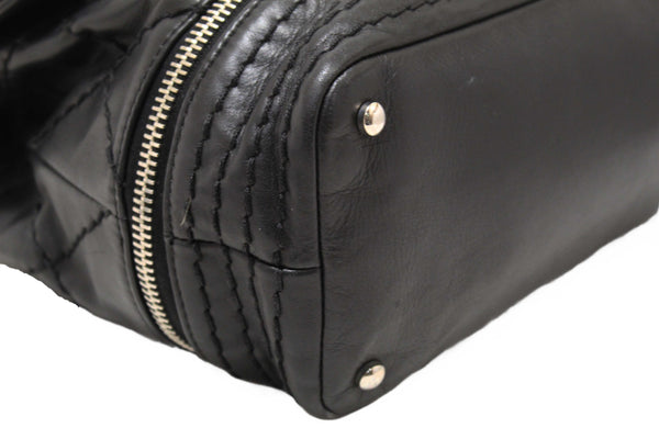 Chanel Black Quilted Calfskin Leather Expandable Ligne Flap Bag