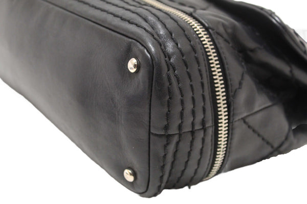 Chanel Black Quilted Calfskin Leather Expandable Ligne Flap Bag