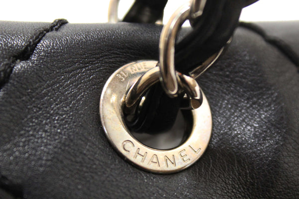 Chanel Black Quilted Calfskin Leather Expandable Ligne Flap Bag