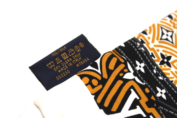 Louis Vuitton Silk Caramel Monogram Crafty Confidential Twilly Bandeau Scarf