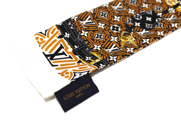 Louis Vuitton Silk Caramel Monogram Crafty Confidential Twilly Bandeau Scarf